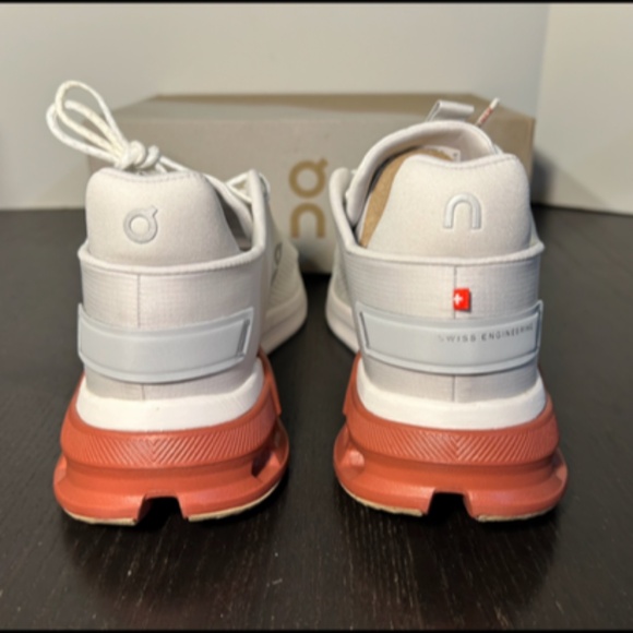 On Cloudnova Flux Sneakers/Shoes Undyed White & Auburn Mens Size 9.5 - Picture 10 of 16